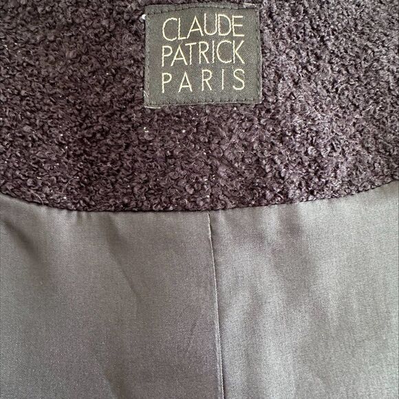 Claude Patrick Paris jacket, EUC, black and silver, fitted, fully lined - Picture 5 of 16
